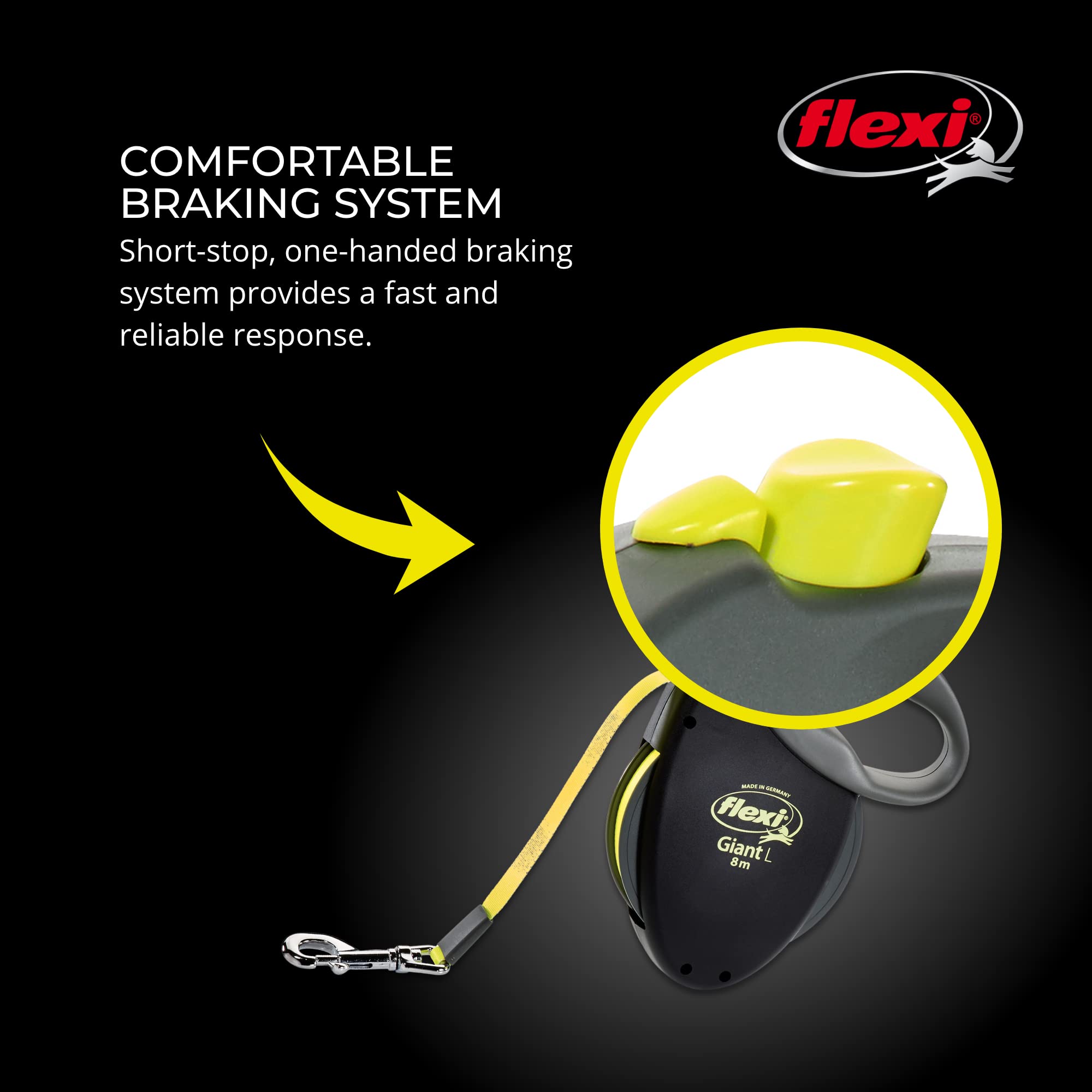 FLEXI® Giant Tape Retractable Dog Leash, Large, 26 ft - Black 🍁 All In One Marketplace Canada