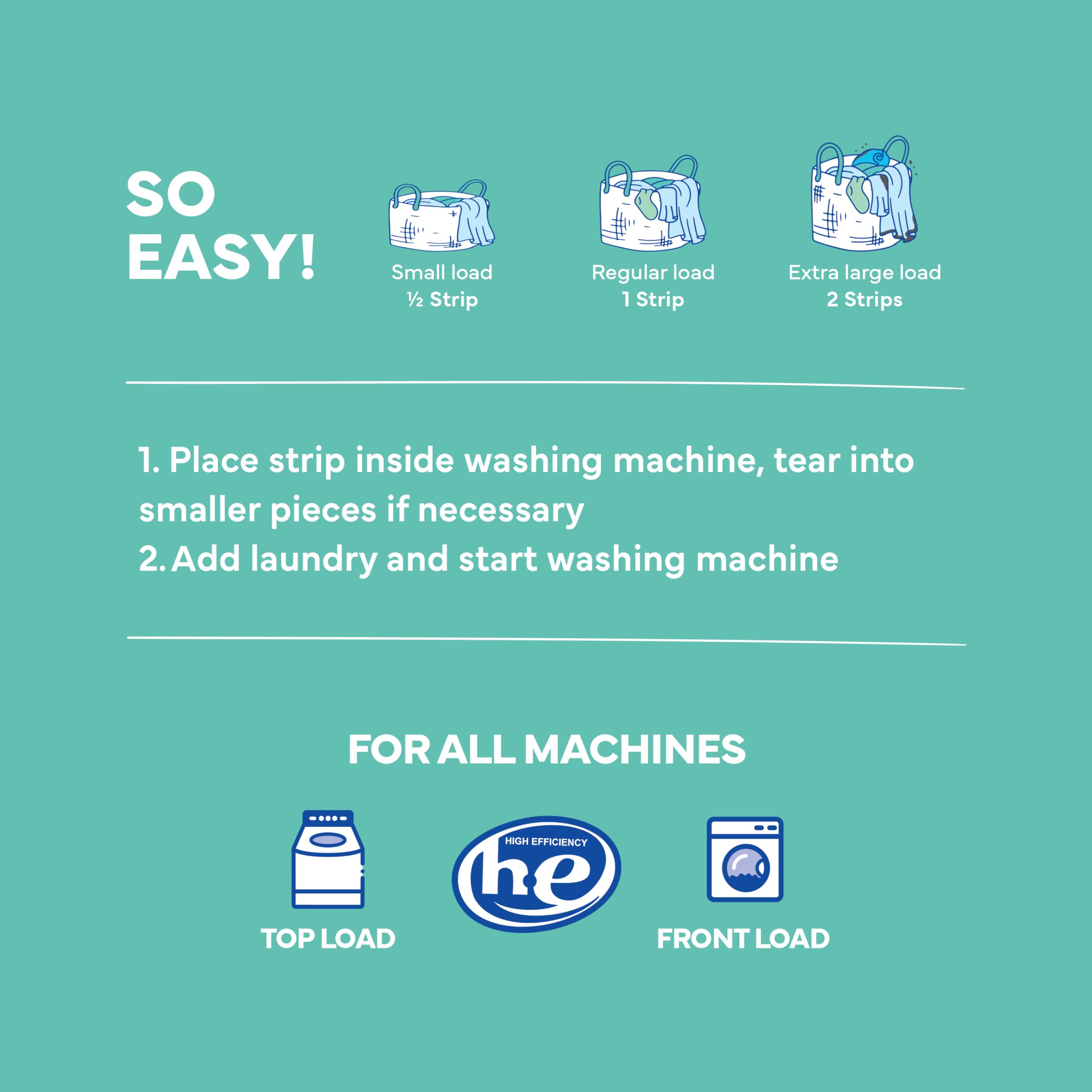 Tru Earth Compact Dry Laundry Detergent Sheets, Unscented - Up to 128 Loads (64 Sheets) - Paraben-Free - Original Eco-Strip Liquidless Laundry Detergent, Travel Laundry Sheets 🍁 All In One Marketplace Canada