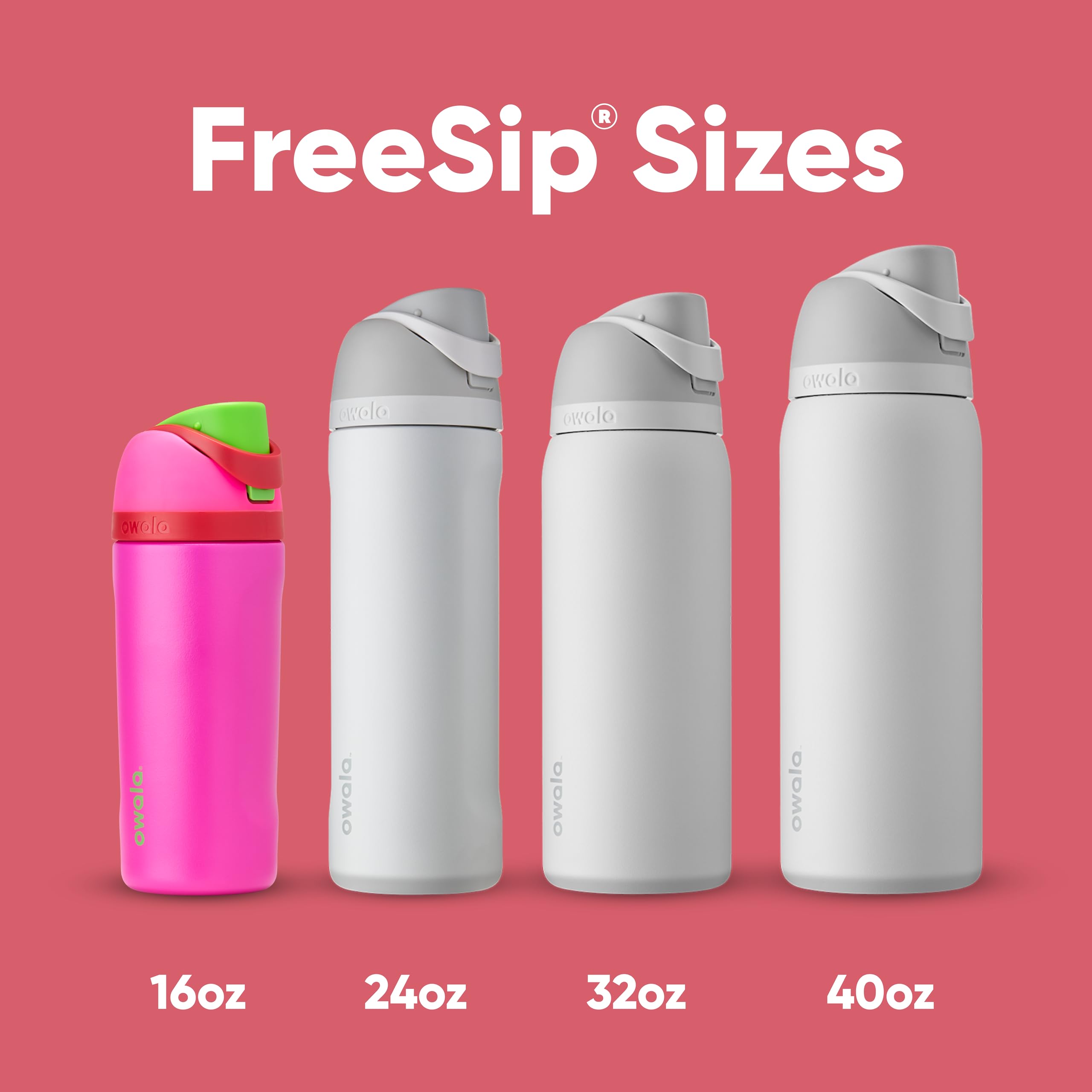Owala Kids FreeSip Insulated Stainless Steel Water Bottle with Straw, BPA-Free Sports Water Bottle, Great for Travel, 16 oz, All the Berries 🍁 All In One Marketplace Canada