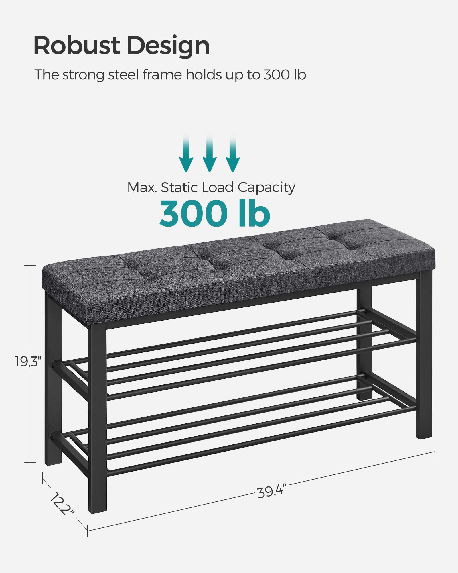 SONGMICS Shoe Storage Bench, Entryway Bench with Cushion 🍁 All In One Marketplace Canada