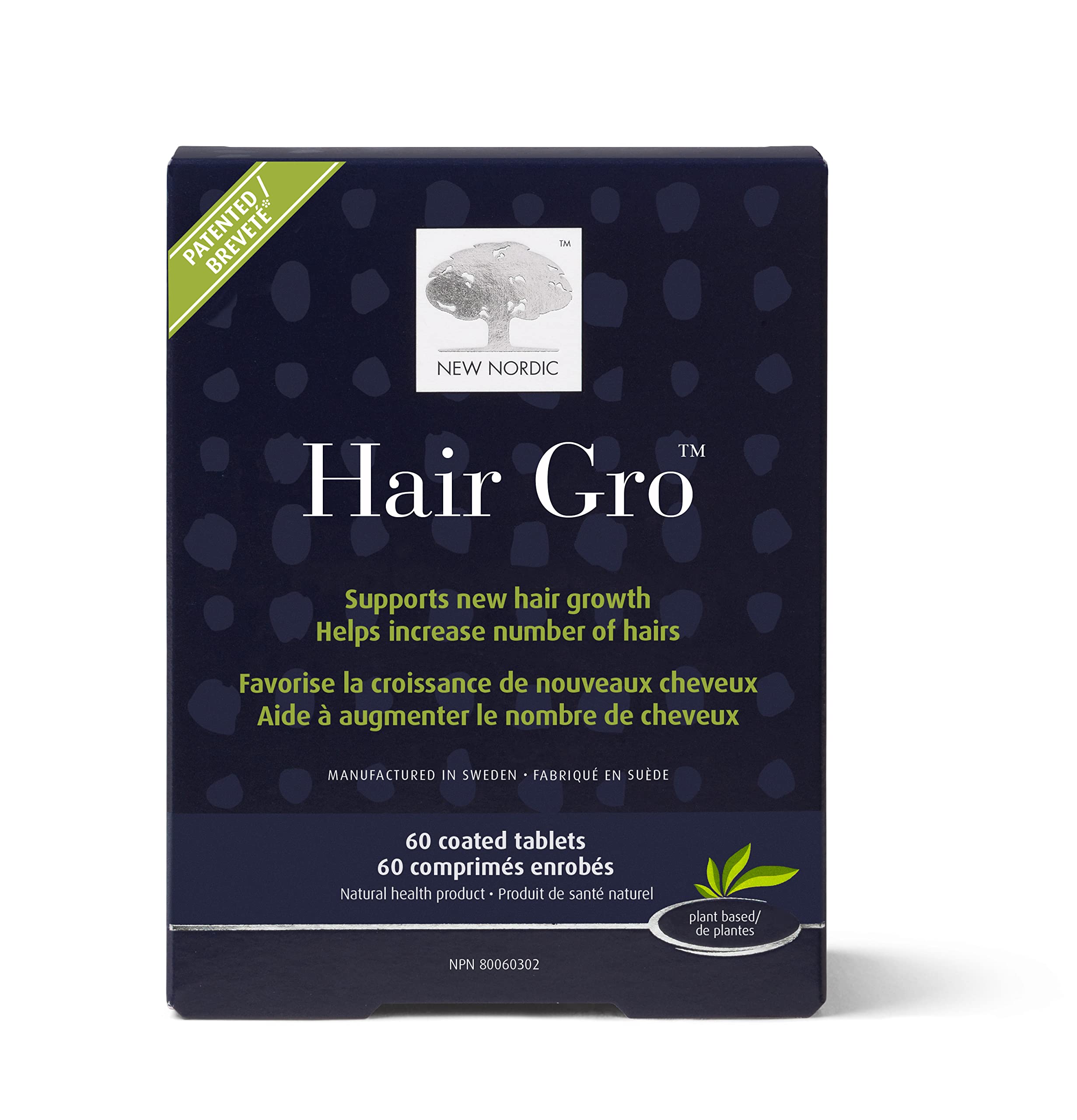 New Nordic Hair Gro, Hair Growth Tablets, Biotin, 60 Tablets, 30 Day Supply 🍁 All In One Marketplace Canada
