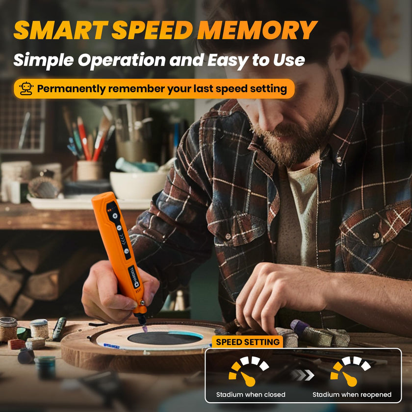 HARDELL Mini Cordless Rotary Tool, 5-Speed and USB Charging Rotary Tool Kit, Multi-Purpose 3.7V Power Rotary Tool with 61 Accessories for Sanding, Polishing, Drilling, Etching, Engraving, DIY Crafts 🍁 All In One Marketplace Canada