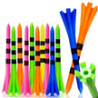 SWINGTEK 120 Pack Plastic Golf Tees,Contain 100 pcs 3-1/4 Inch Unbreakable Long Tees and 20 Short Tees,Mixed Color,Frictional Resistance Reduction 🍁 All In One Marketplace Canada