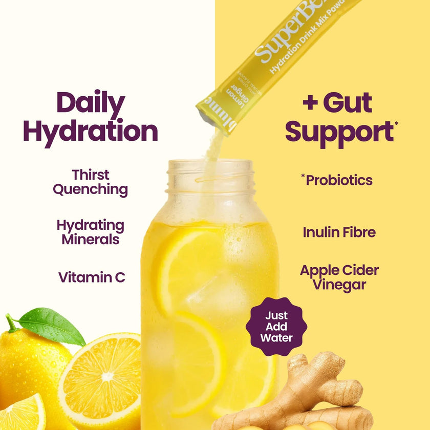 Blume SuperBelly Packets, Sugar-Free, Apple Cider Vinegar - Lemon Ginger, 15 Sticks - Canadian Brand 🍁 All In One Marketplace Canada