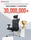 SIHOO Ergonomic Office Chair Computer Chair Desk Chair, Adjustable Headrests Chair Backrest and Armrest's Mesh Chair (Black) 🍁 All In One Marketplace Canada