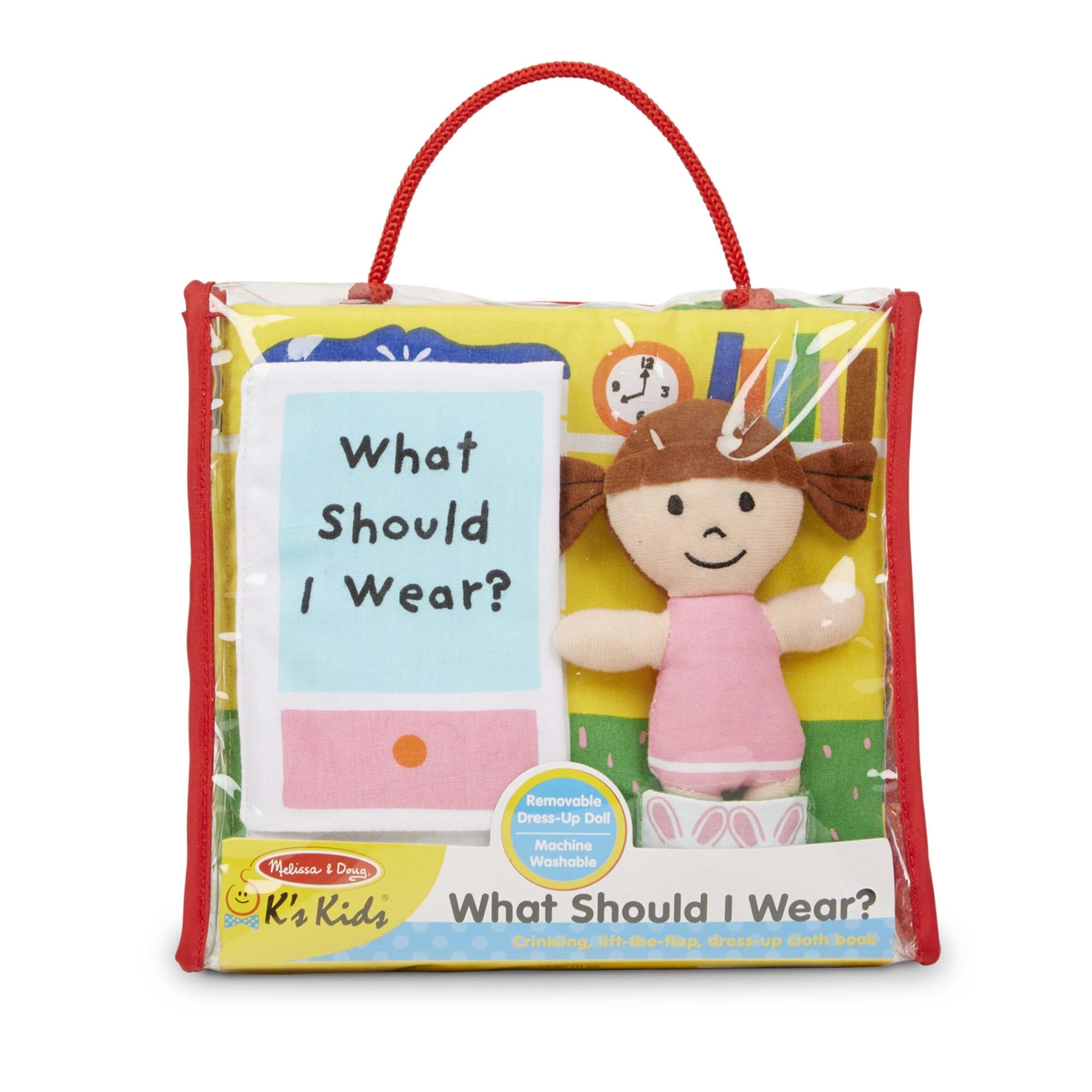 Melissa & Doug Soft Activity Baby Book - What Should I Wear?Sensory Toys for Toddlers, Travel Toys for Toddlers, Dress Up Doll for Babies and 🍁 All In One Marketplace Canada