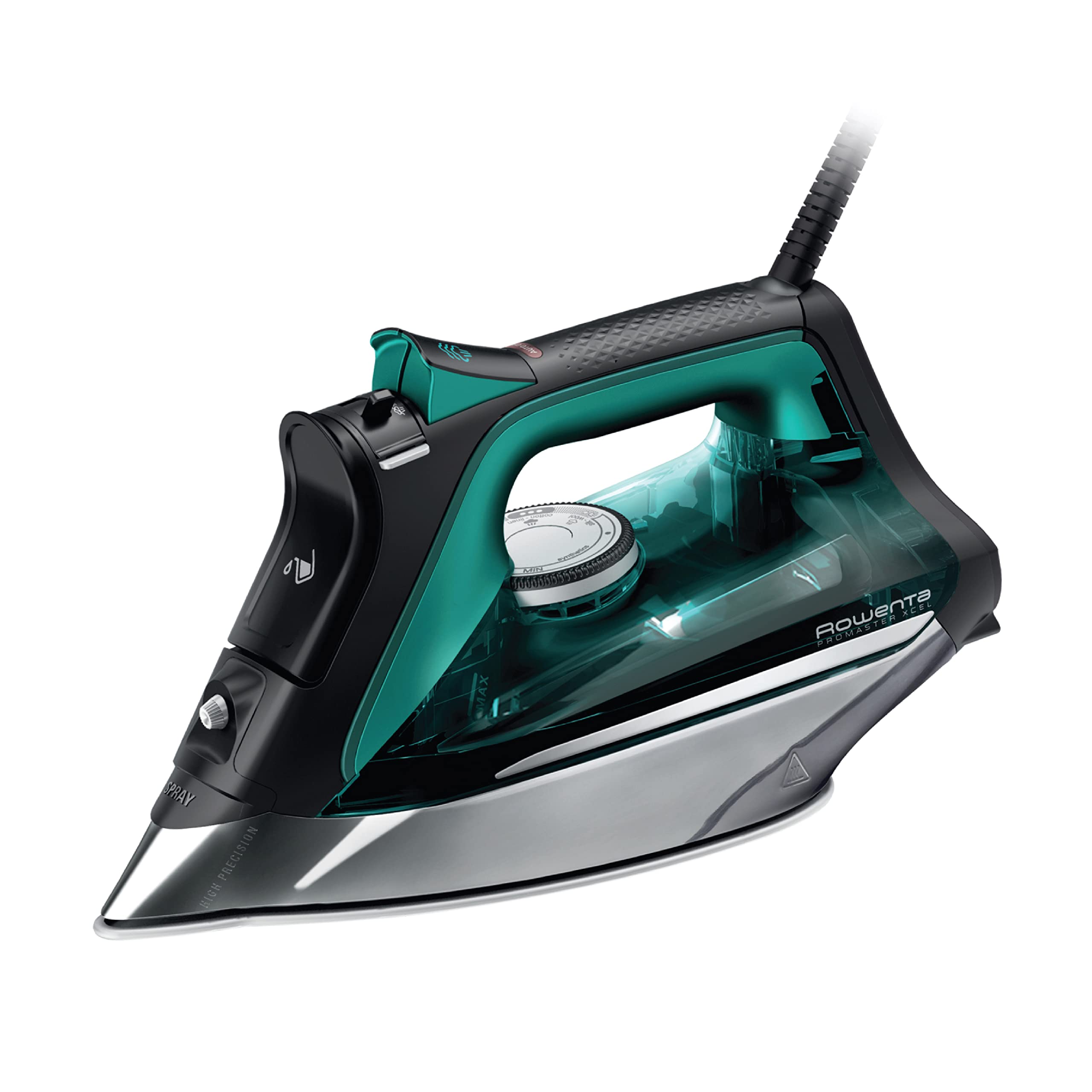 Rowenta Pro Master Stainless Steel Soleplate Steam Iron for Clothes, 1775 Watts, 210 g/min, 400 Microsteam Holes, Anti-Drip, Auto Shutoff, Powerful Steam, DW8360, Black & Blue 🍁 All In One Marketplace Canada