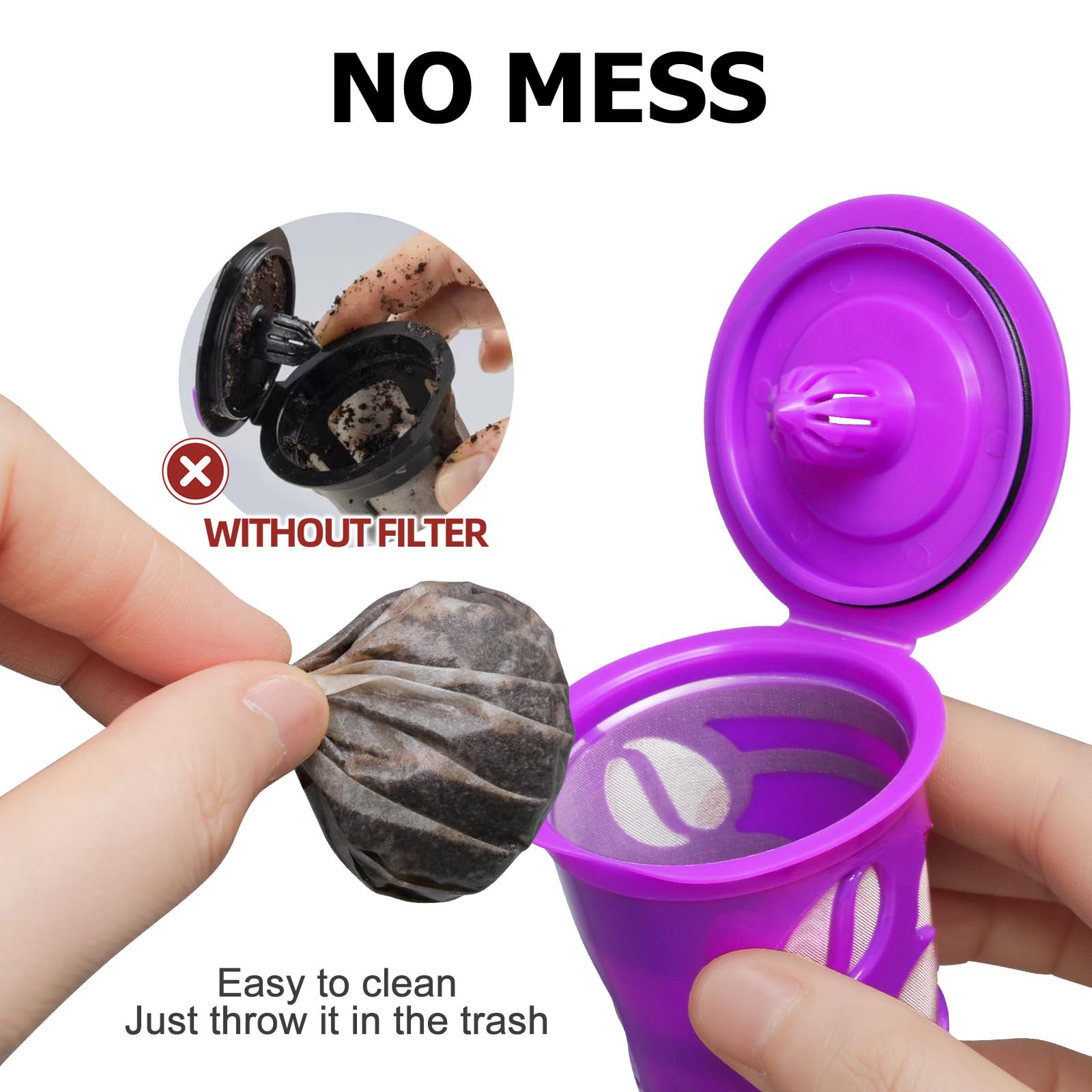 300 Count Fanativita K Cup Coffee Filters Disposable, Compatible with All Reusable K Cups (White) 🍁 All In One Marketplace Canada