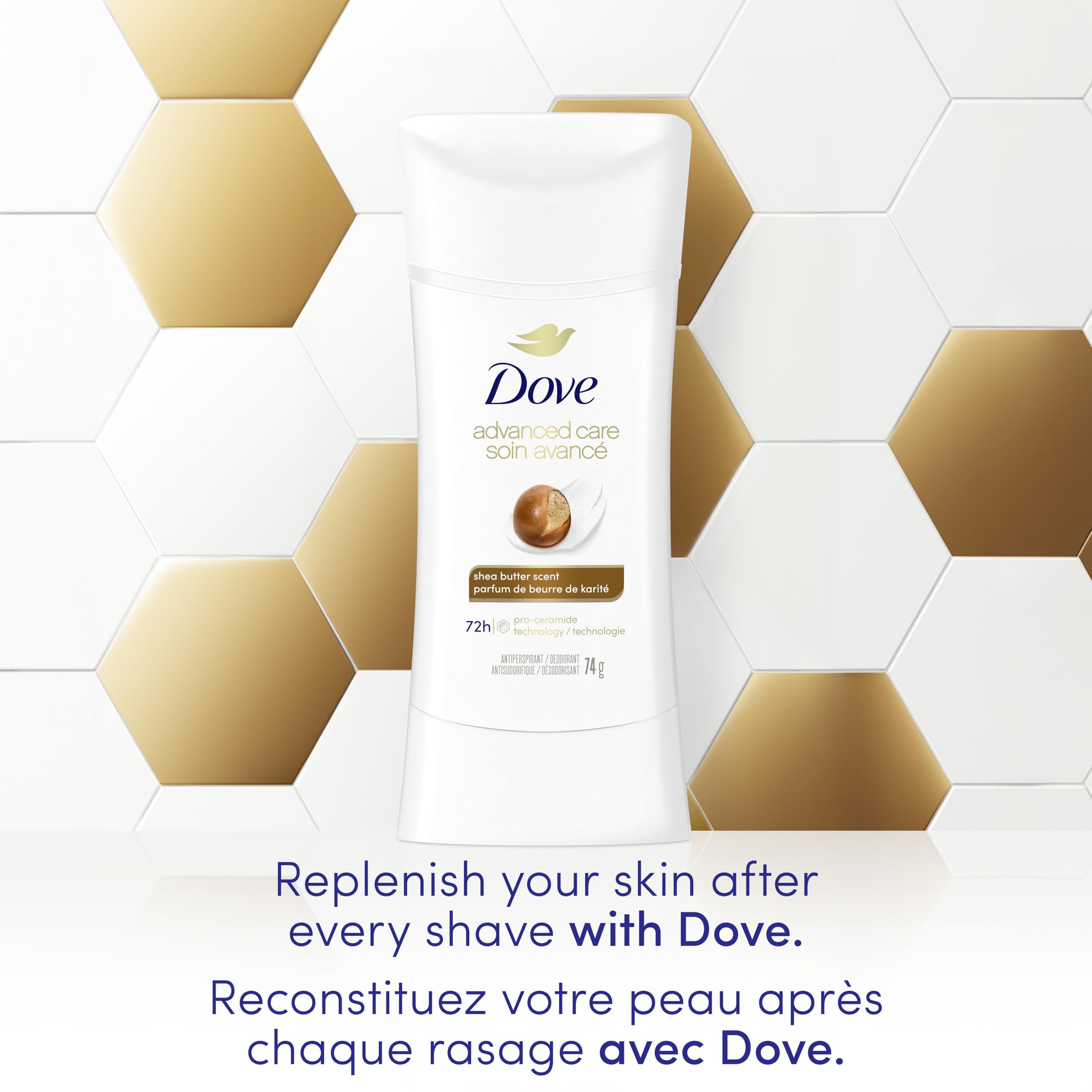 Dove Advanced Care Antiperspirant Stick for women Shea Butter for 48-Hour Protection, Cruelty-Free Women's Antiperspirant, 74g (Pack of 3) 🍁 All In One Marketplace Canada