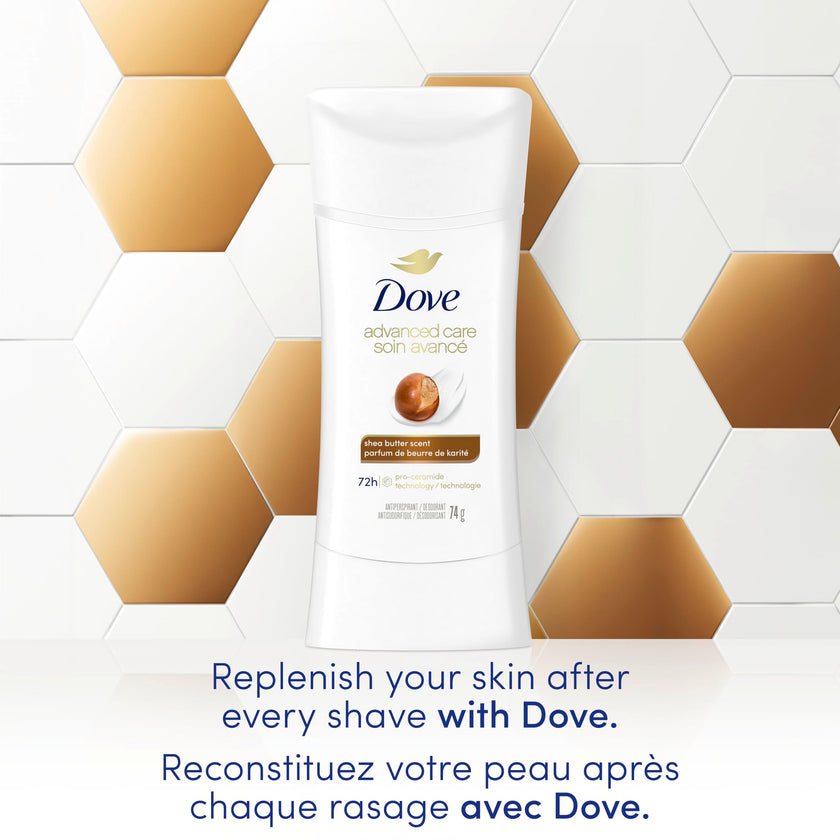 Dove Advanced Care Antiperspirant Stick for women Shea Butter for 48-Hour Protection, Cruelty-Free Women's Antiperspirant, 74g (Pack of 3) 🍁 All In One Marketplace Canada