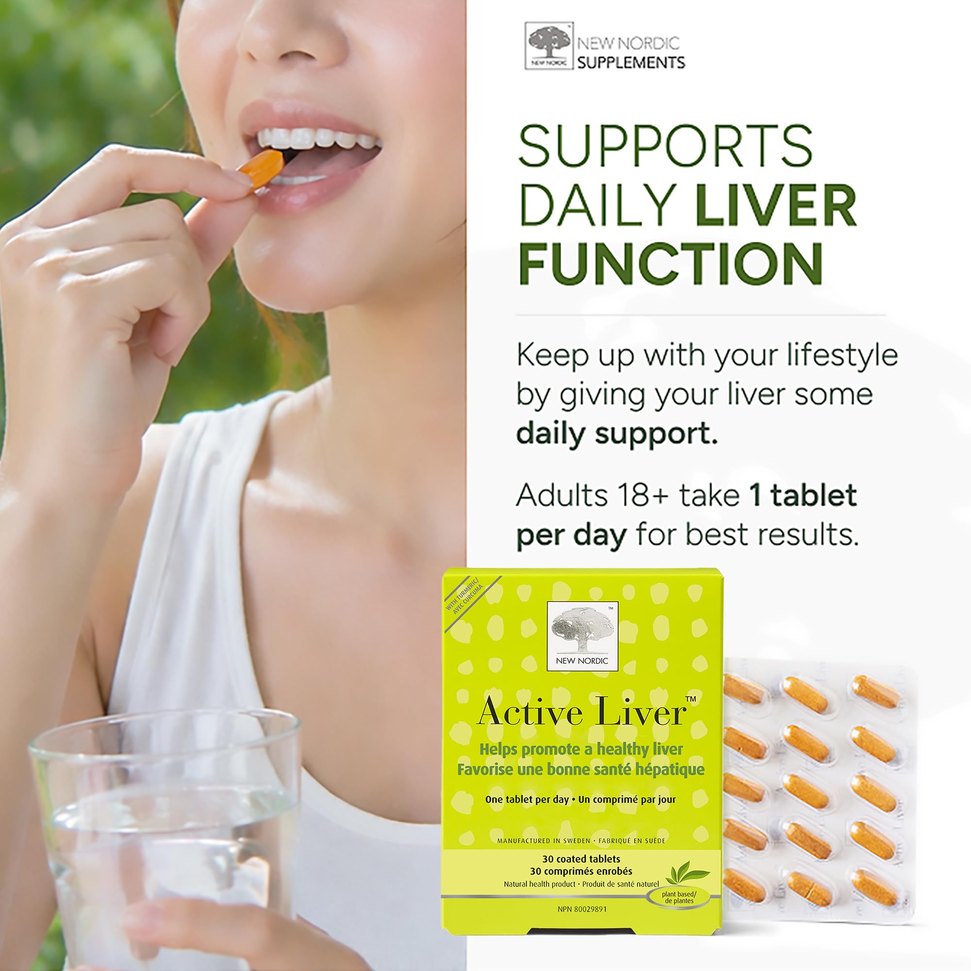 New Nordic Active Liver Milk Thistle Tablets, Liver Support, 30 Day Supply 🍁 All In One Marketplace Canada