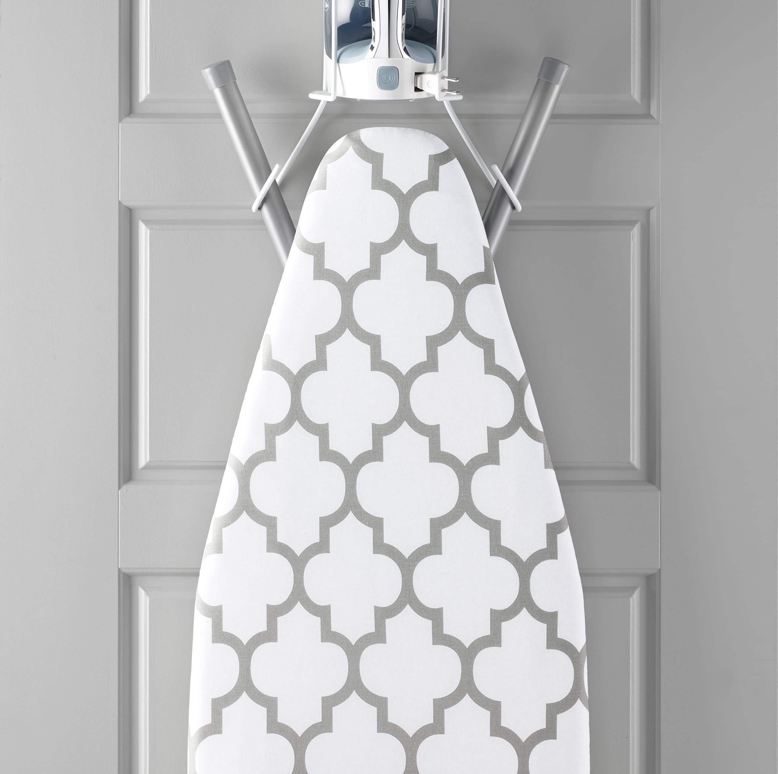 Whitmor Deluxe Ironing Board Cover and Pad (Ironing board not included) - Medallion Grey 🍁 All In One Marketplace Canada