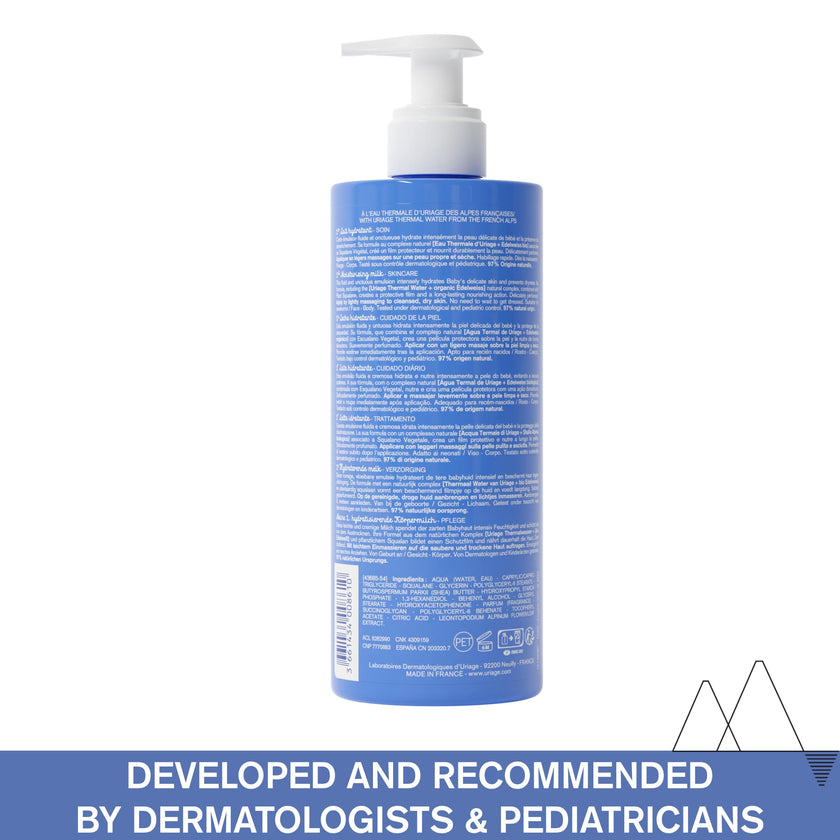 URIAGE Bébé - 1st Moisturizing Cream with Organic Edelweiss & Shea Butter | Hydrates & Prevents Dryness, Fast-Absorbing, Non-sticky, 97% Ingredients of Natural Origin - 500 ml 🍁 All In One Marketplace Canada