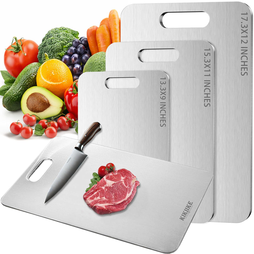 Titanium Cutting Board 2026 New Upgrade 100% Pure Titanium Cutting Boards for Kitchen - Double-Sided Food-Grade titanware Cutting Board Non-Stick Durable and Easy to Clean (13.3 x 9 in) 🍁 All In One Marketplace Canada