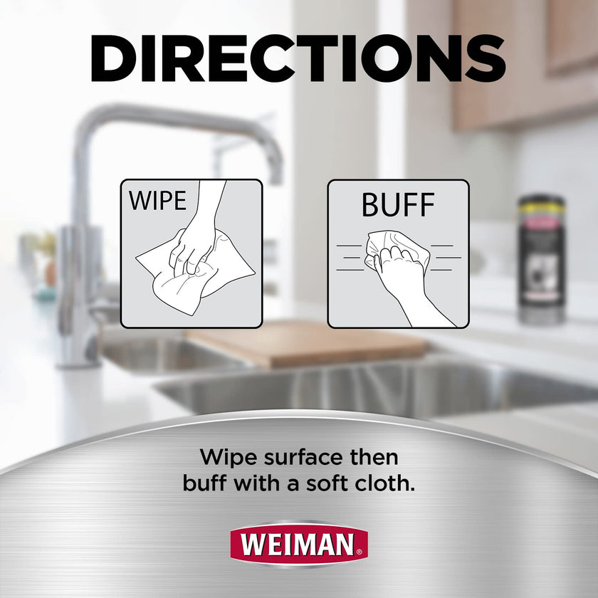 Weiman Stainless Steel Wipes, 30 ct-2 pk 🍁 All In One Marketplace Canada