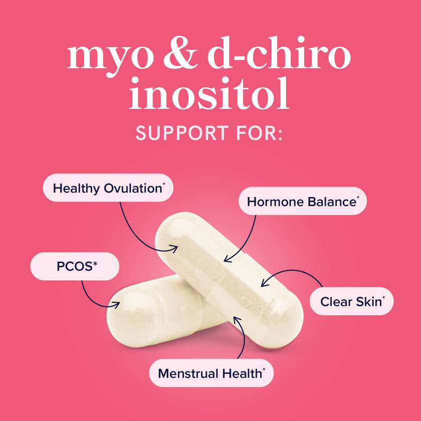 Inositol | Hormone Balance for Women | Myo-Inositol & D-Chiro | Ideal 40:1 Ratio | Myoinositol 2000mg, D Chiro 50mg | Regulate Menstrual Cycle & Support Ovarian Health | 120 Ct (1 Month Supply) 🍁 All In One Marketplace Canada