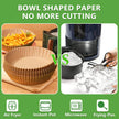 200pcs Air Fryer Disposable Paper Liner, Non-Stick Disposable Air Fryer Parchment Paper Liners, Baking Paper for Air Fryer Oil-Proof, Water-Proof, Food Grade Parchment（6.3