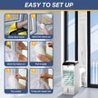 LOVIGA Universal Sliding Door Seal for Portable Air Conditioner and Dryer, 100% Sealing AC Door Vent Kit for Max 15cm Diameter Exhaust Hose, 25X192~232 Length Adjustable for Moblie A/C 🍁 All In One Marketplace Canada