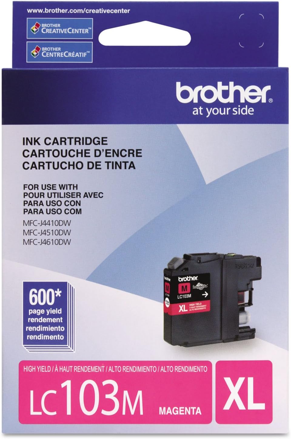 Brother LC103 Magenta Ink Cartridge, High Yield (LC103MS)