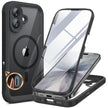 Miracase for iPhone 17 Case 6.3'', Full-Body Bumper Military Grade Drop Protection Outdoor Phone case with Built-in Glass Screen &Camera Control,Easy Installation,No Gap,Compatible with MagSafe,Black 🍁 All In One Marketplace Canada