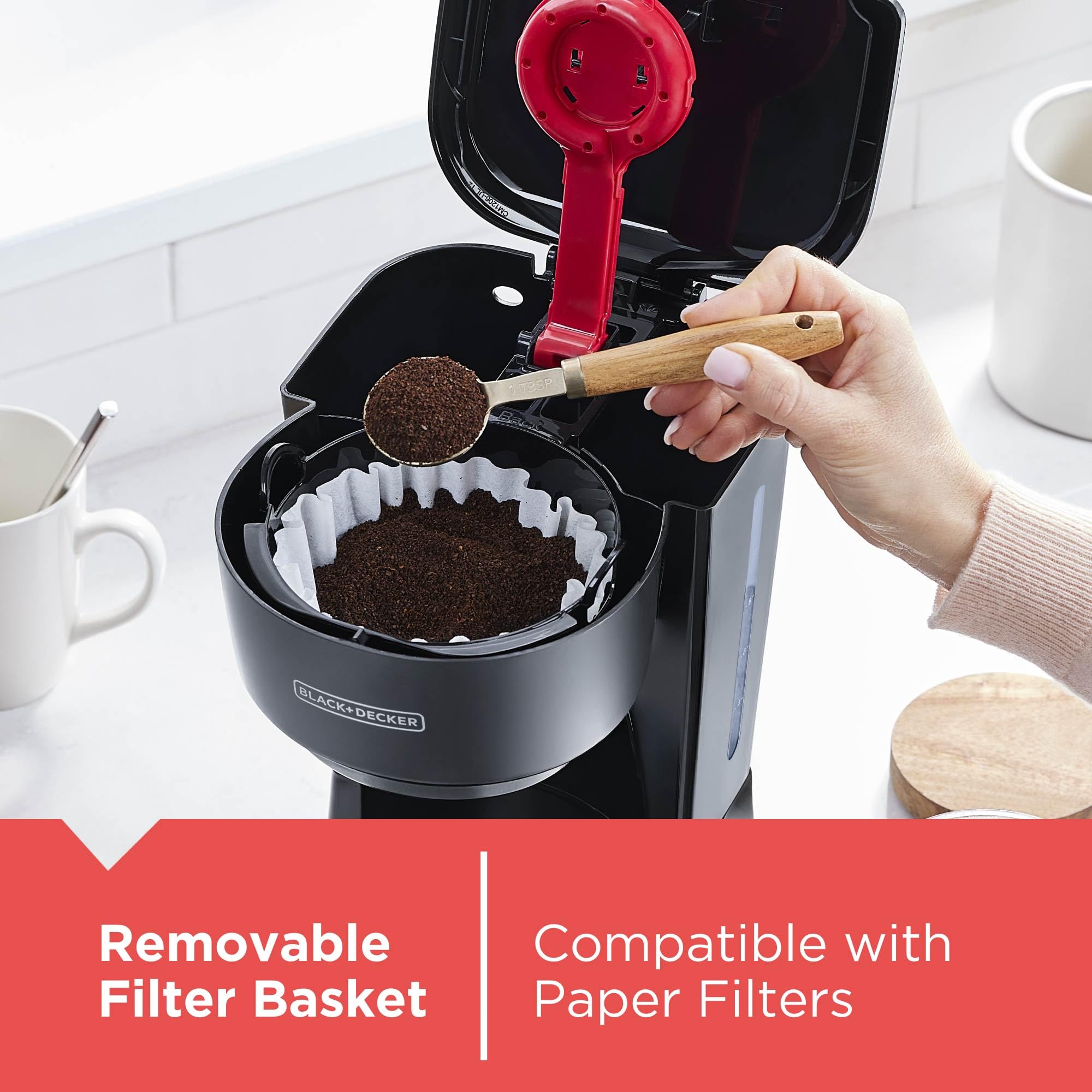 BLACK+DECKER 12-Cup Coffee Maker with Easy On/Off Switch, Easy Pour, Non-Drip Carafe with Removable Filter Basket, Black 🍁 All In One Marketplace Canada