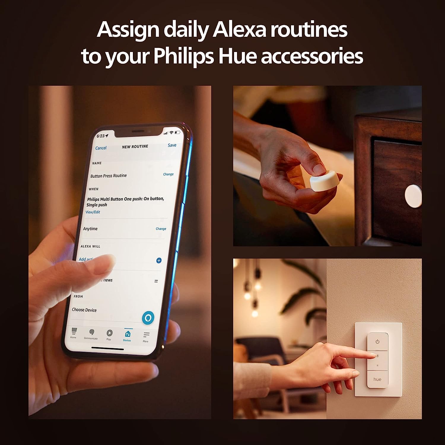 Philips Hue Smart Dimmer Switch with Remote, White - 1 Pack - Turns Hue Lights On, Off, Dims or Brightens - Requires Hue Bridge - Easy, No-Wire Installation 🍁 All In One Marketplace Canada