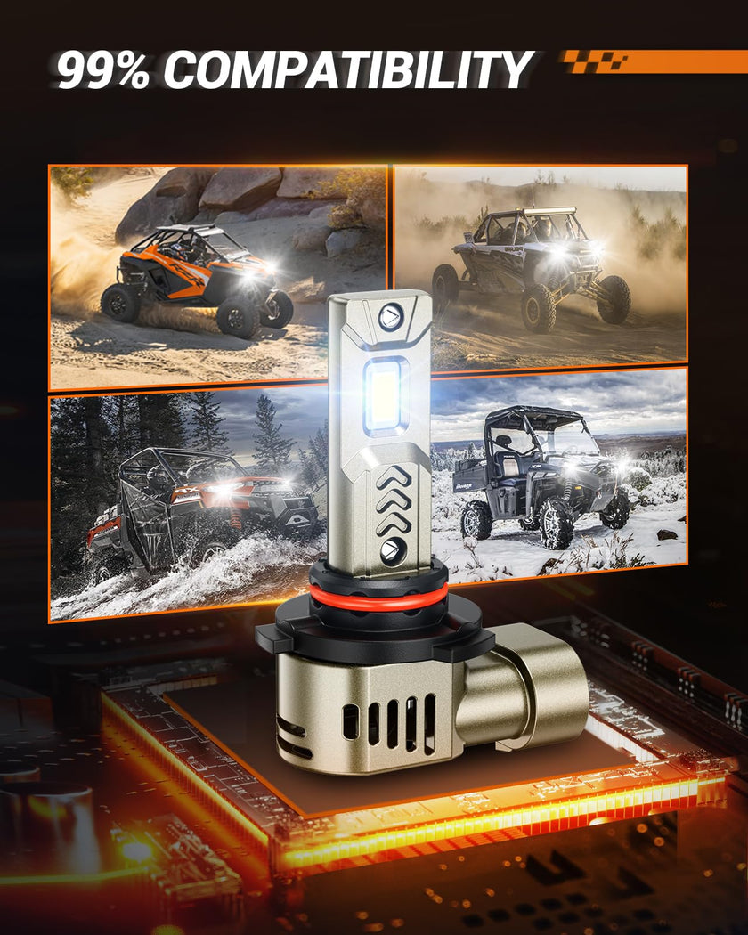SEALIGHT 2026 Brightest 9005 HB3 LED Headlight Bulbs, 80,000LM 1200% Brighter, 6500K Cool White, 1:1 Halogen Size Wireless, 3 Min Plug and Play Halogen Replacement Conversion Kit, Pack of 2 🍁 All In One Marketplace Canada