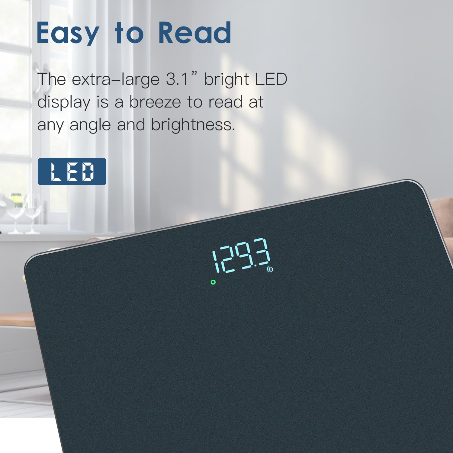 Homebuds Digital Weight Scale, High Precision in 0.1lb by Our Professional Scale Factory Since 2001, Scale Body Weight LED Display and Step-On, 3*AAA Batteries Included, 400lb/182kg, Blue 🍁 All In One Marketplace Canada