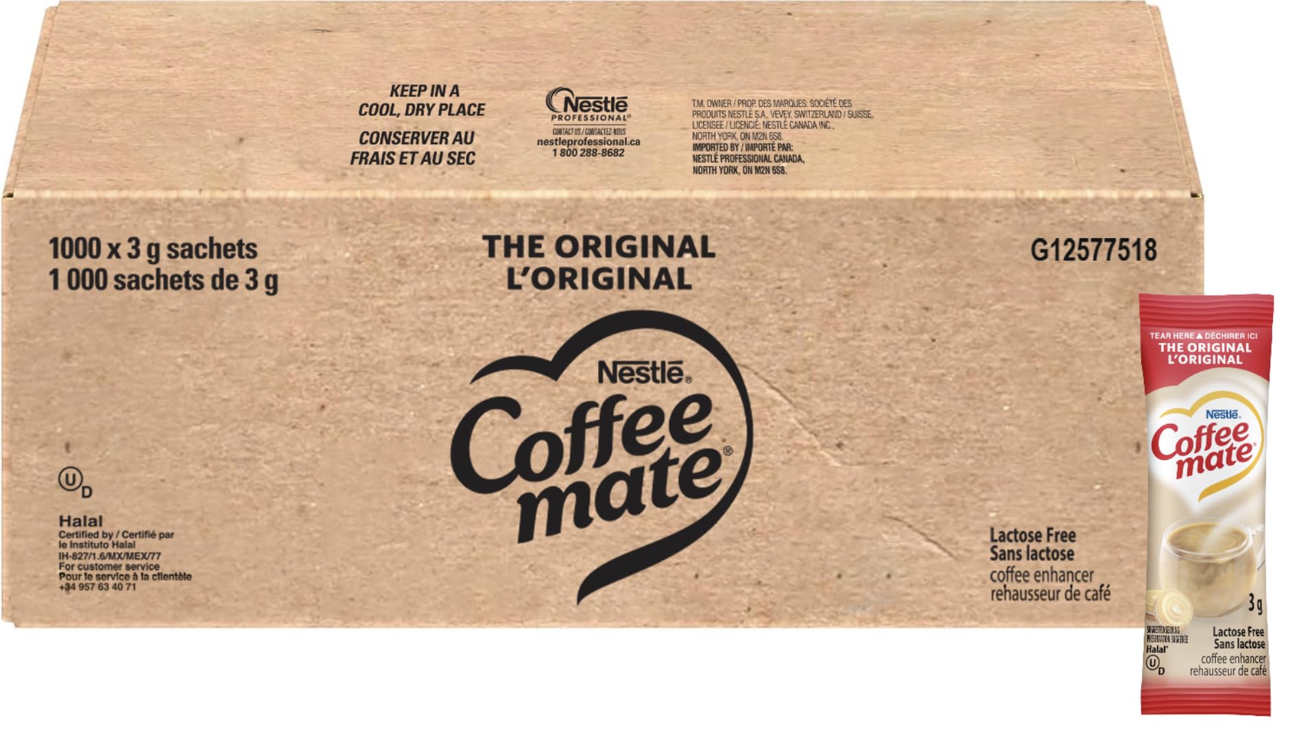 COFFEE MATE Original Coffee Creamer Powder, Lactose Free, 1000 x 3g 🍁 All In One Marketplace Canada