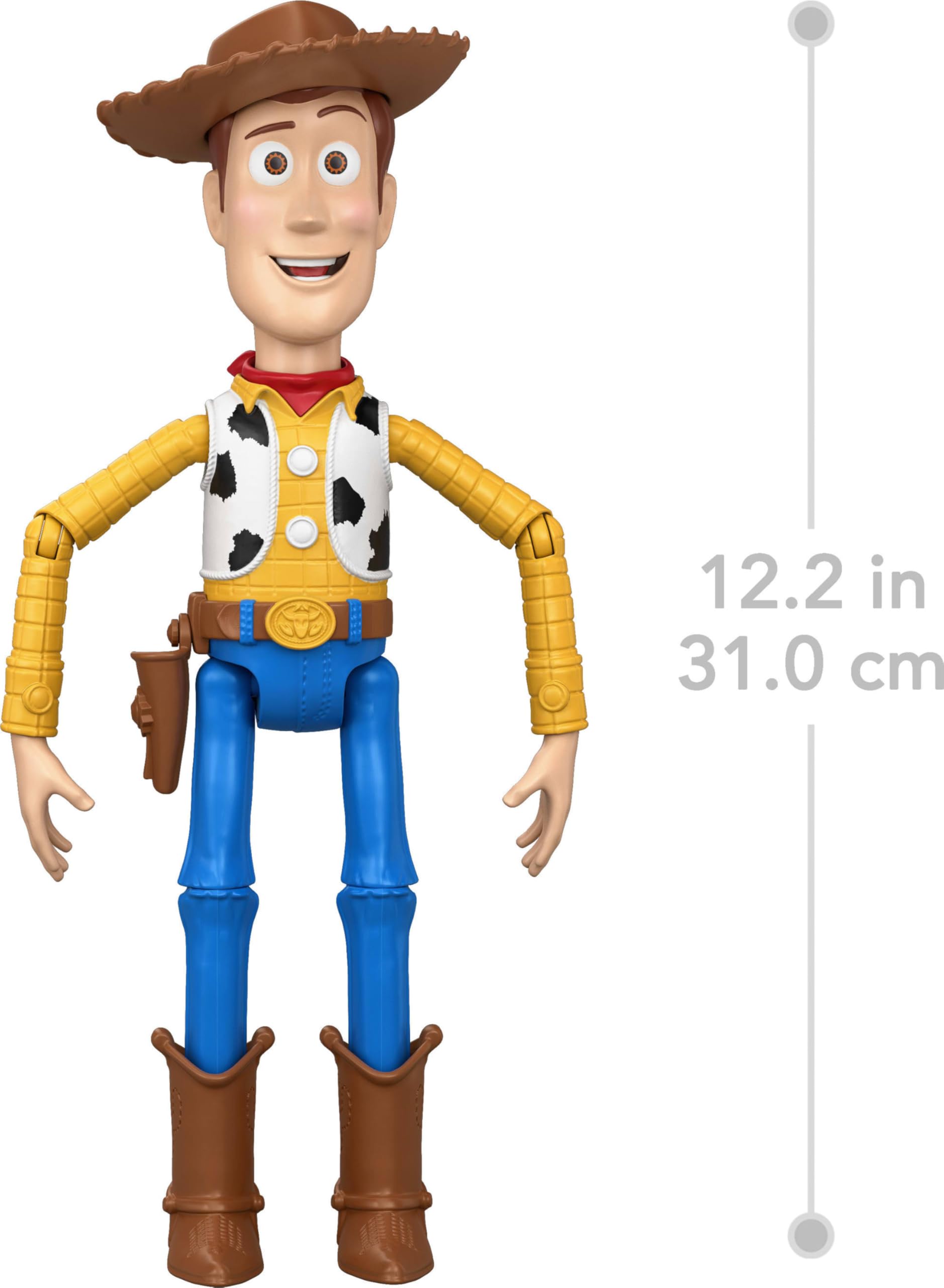 Mattel Disney and Pixar Toy Story 5 Running Woody 12 Inch Action Figure with 50 Plus Movie Phrases and Sounds, Movie-Accurate 🍁 All In One Marketplace Canada