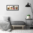 Americanflat 4x6 Collage Picture Frame with Shatter-Resistant Glass - Fits Four 4x6 Photos or Use as One 8x20 Picture Frame - Signature Collection - Collage Frames for Wall Display - Black 🍁 All In One Marketplace Canada