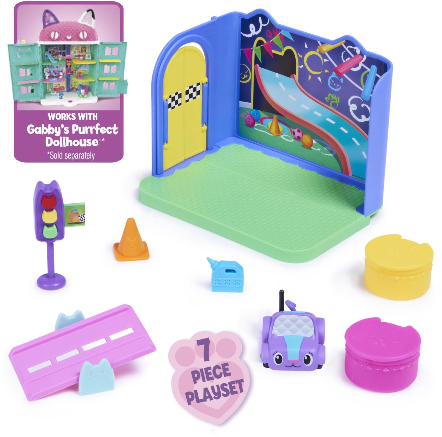 Gabby's Dollhouse, Carlita Purr-ific Play Room with Carlita Toy Car, Accessories, Furniture and Dollhouse Deliveries, Kids Toys for Ages 3 and up 🍁 All In One Marketplace Canada