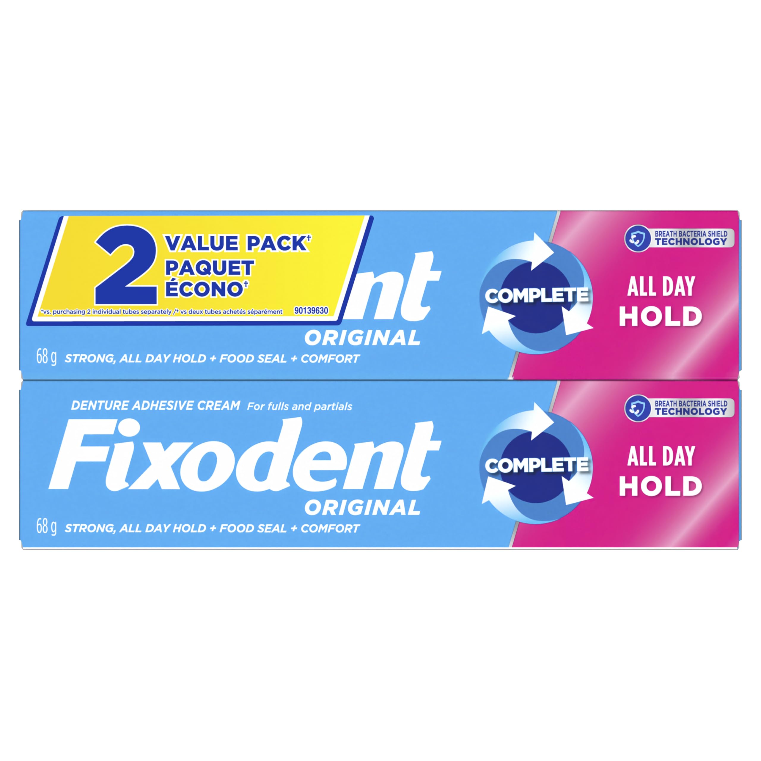 Fixodent Original Secure Denture Adhesive, 136 g Total (2 Count of 68 g Each) 🍁 All In One Marketplace Canada