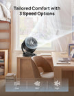 DREO Fan for Bedroom, 12 Inches, 70ft Powerful Airflow, 25db Quiet Table Air Circulator Fans for Whole Room, 120° Adjustable Tilt Desk Fan, 3 Speeds, Desktop Fan for Home, Office, Kitchen, RV 🍁 All In One Marketplace Canada