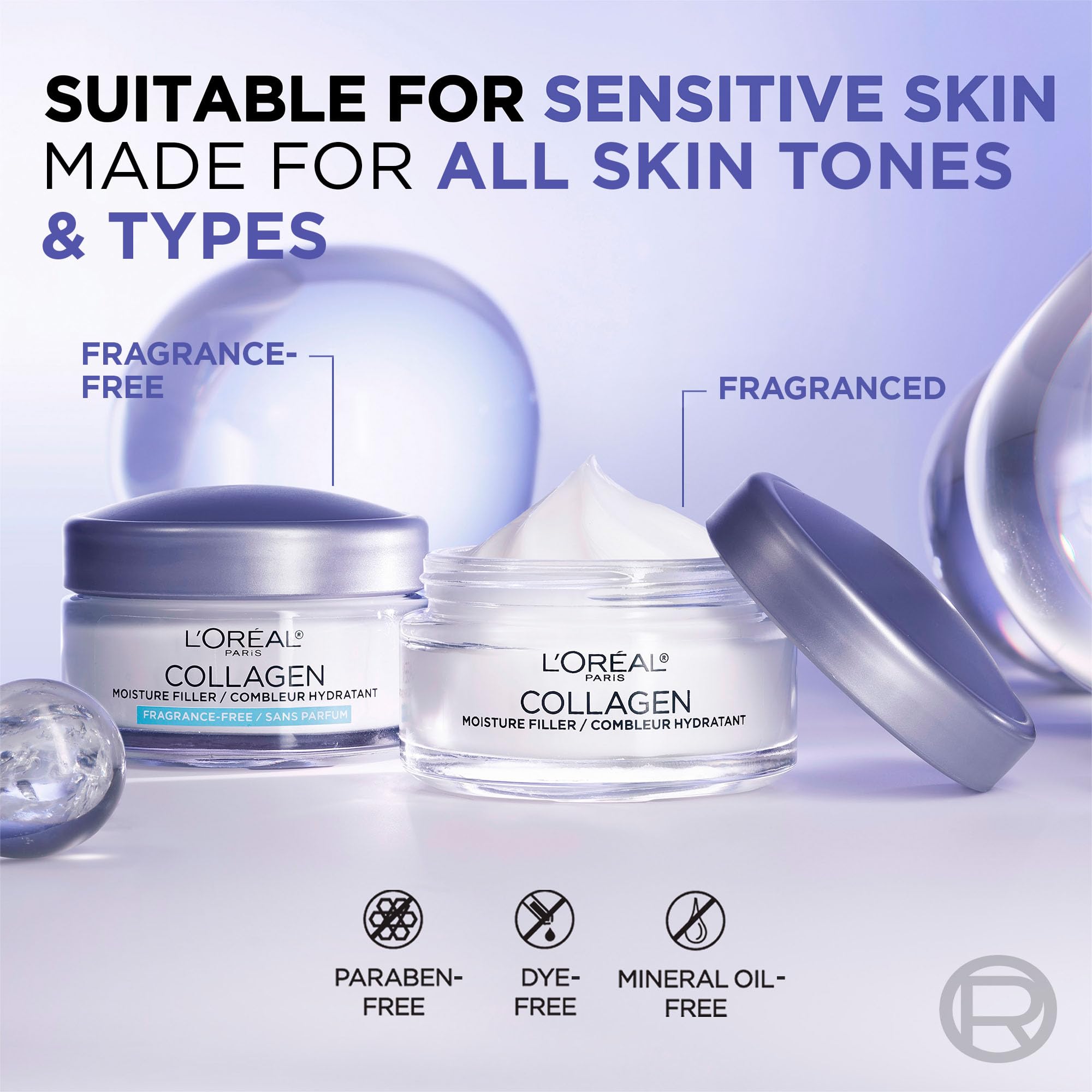 L’Oréal Paris Anti-Aging Day Face Moisturizer and Night Moisturizer Face Cream, Korean Skincare Inspired, Glass Skin Hydrating Face Cream to Smooth Skin & Reduce Look of Wrinkles, Collagen Moisture Filler, 50 ml 🍁 All In One Marketplace Canada