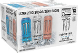 Monster Energy, Ultra Variety Pack (Zero Ultra, Ultra Blue Hawaiian, Ultra Peachy Keen), 473mL (12 Pack) - Zero Sugar Energy Drink 🍁 All In One Marketplace Canada