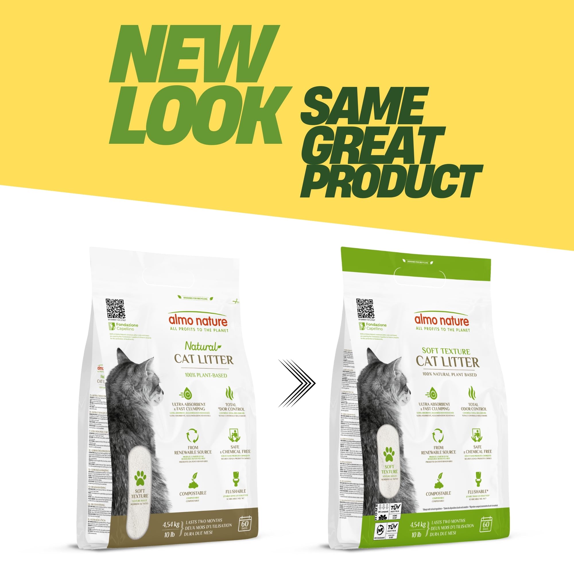 Almo Nature: Natural Unscented Cat Litter - 10 lbs - Non-Toxic, 100% Plant-Based, Clumping, Biodegradable, Compostable, for Cats & Kittens 🍁 All In One Marketplace Canada