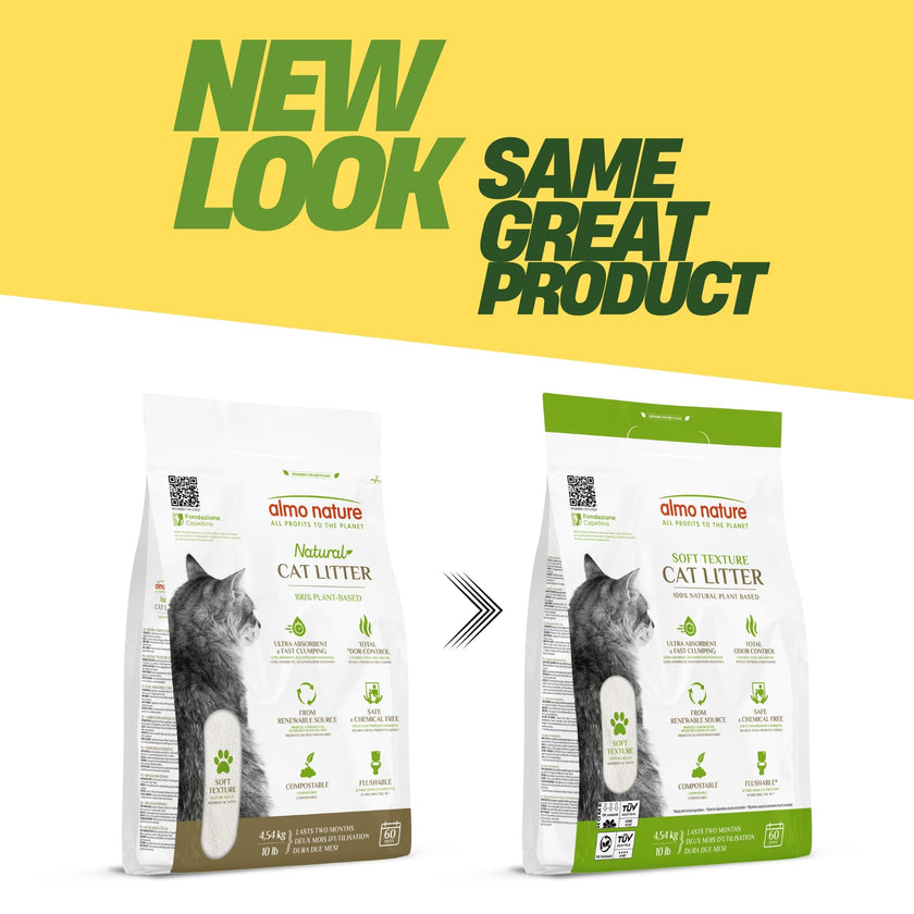 Almo Nature: Natural Unscented Cat Litter - 10 lbs - Non-Toxic, 100% Plant-Based, Clumping, Biodegradable, Compostable, for Cats & Kittens 🍁 All In One Marketplace Canada