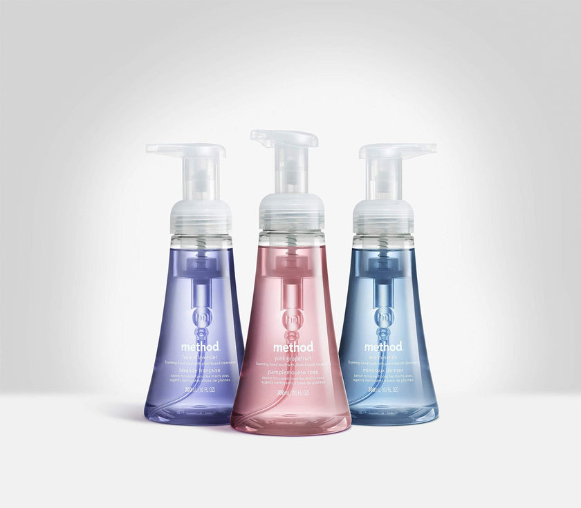 method Foaming Hand Soap, Biodegradable Formula with Foaming Soap Dispenser Made of 100% Recycled Plastic, Sweet Water Scent, 300 ml Soap Pump Bottles, 6 Pack 🍁 All In One Marketplace Canada