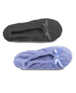 isotoner Women's 2 Pack Ballerina Slipper Quilted and Solid Ballet Flat, Periwinkle Quilted, Ash Solid, 8-9 🍁 All In One Marketplace Canada