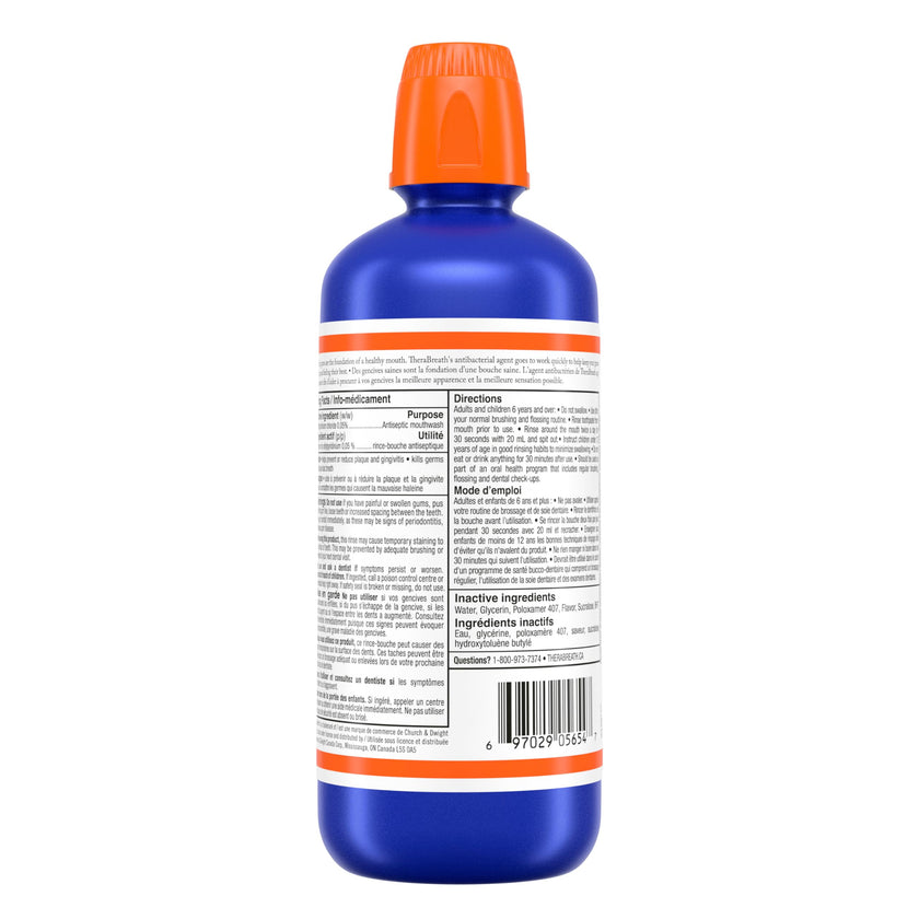 TheraBreath Healthy Gums Oral Rinse, Helps Fight Gingivitis. Alcohol-Free & Dye-Free Mouthwash, Certified Vegan, Halal, Kosher & Gluten-Free, Clean Mint, 1L (Pack of 1) 🍁 All In One Marketplace Canada