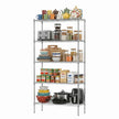 FDW Storage Shelves,Wire Shelving Unit Metal Shelves Heavy Duty Layer Rack Storage Rack Adjustable Utility (Chrome, 36