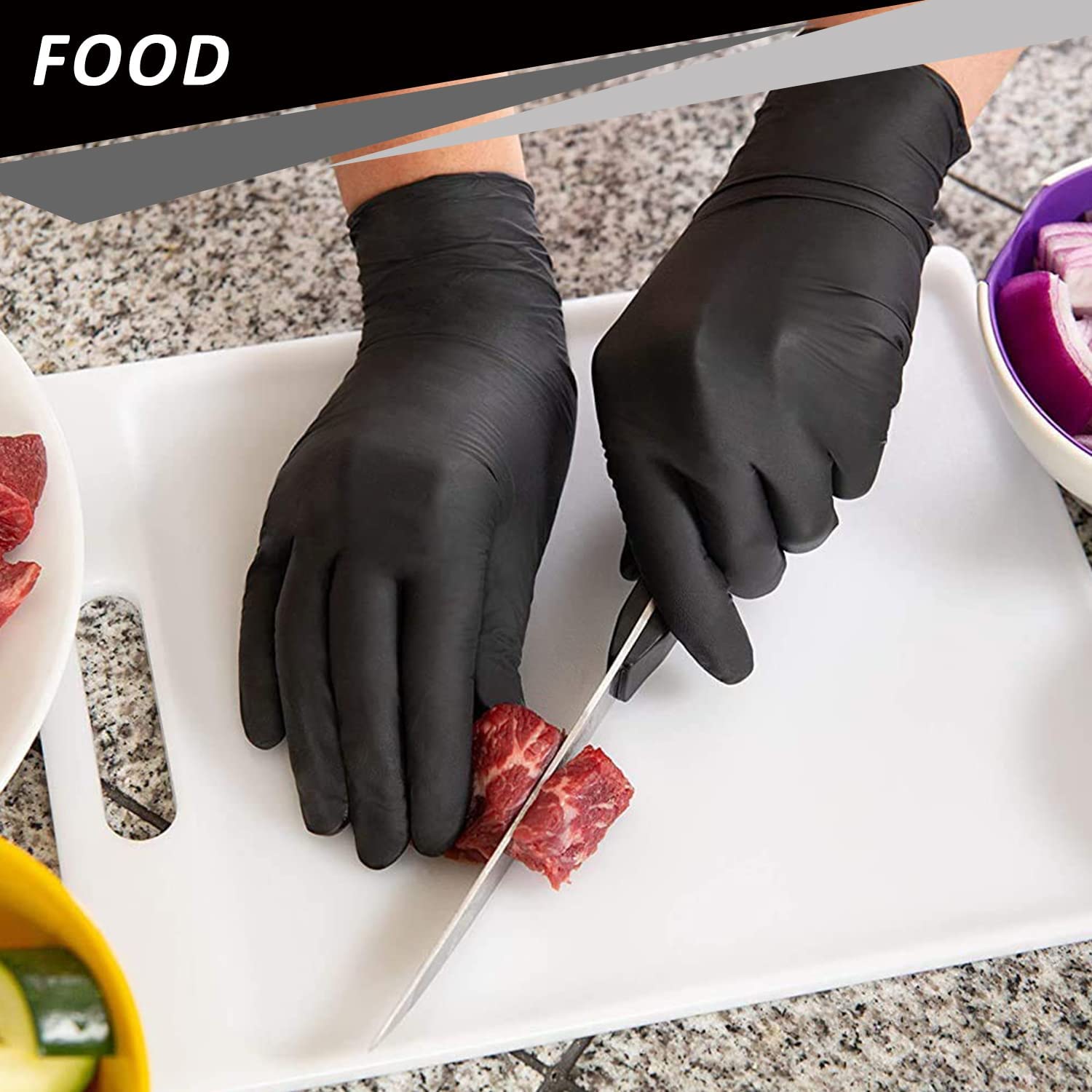 PROMEDIX P Nitrile Gloves, 4mil-100 count, Gloves Disposable Latex Free, Disposable Gloves for Household, Food safe 🍁 All In One Marketplace Canada