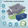 Delyoly Cervical Neck Pillow for Sleeping - Memory Foam Contour Pillow for Neck Pain Relief, Ergonomic Support for Side and Back Sleepers, Orthopedic Pillow with Breathable Ice Silk Cover（Gray） 🍁 All In One Marketplace Canada