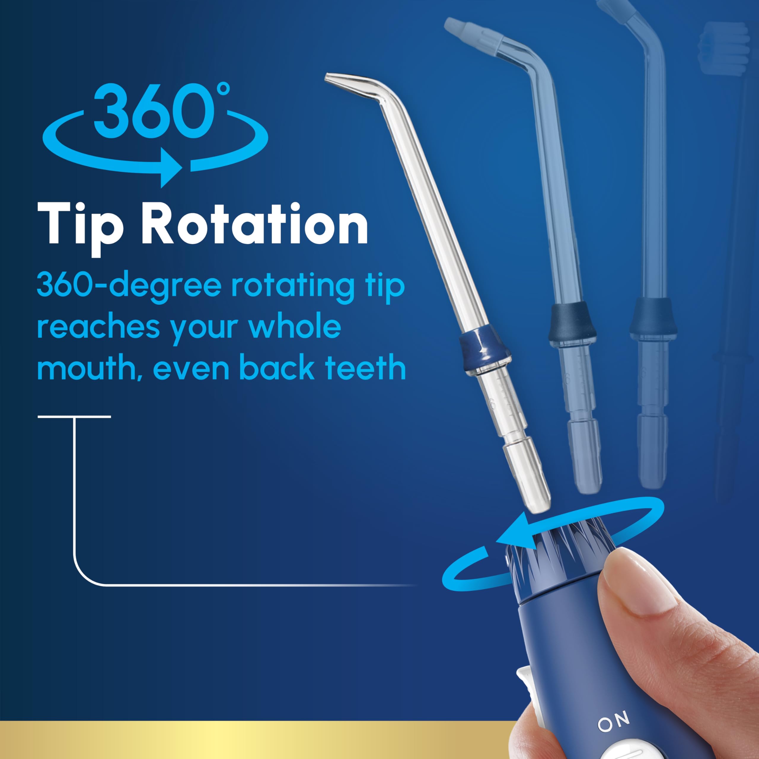 Waterpik Aquarius Water Flosser For Teeth Cleaning, Gums, Braces, Dental Care, Electric Power With 10 Settings, 7 Tips For Multiple Users & Needs, CDA Validated, Blue WP-663, Packaging May Vary 🍁 All In One Marketplace Canada
