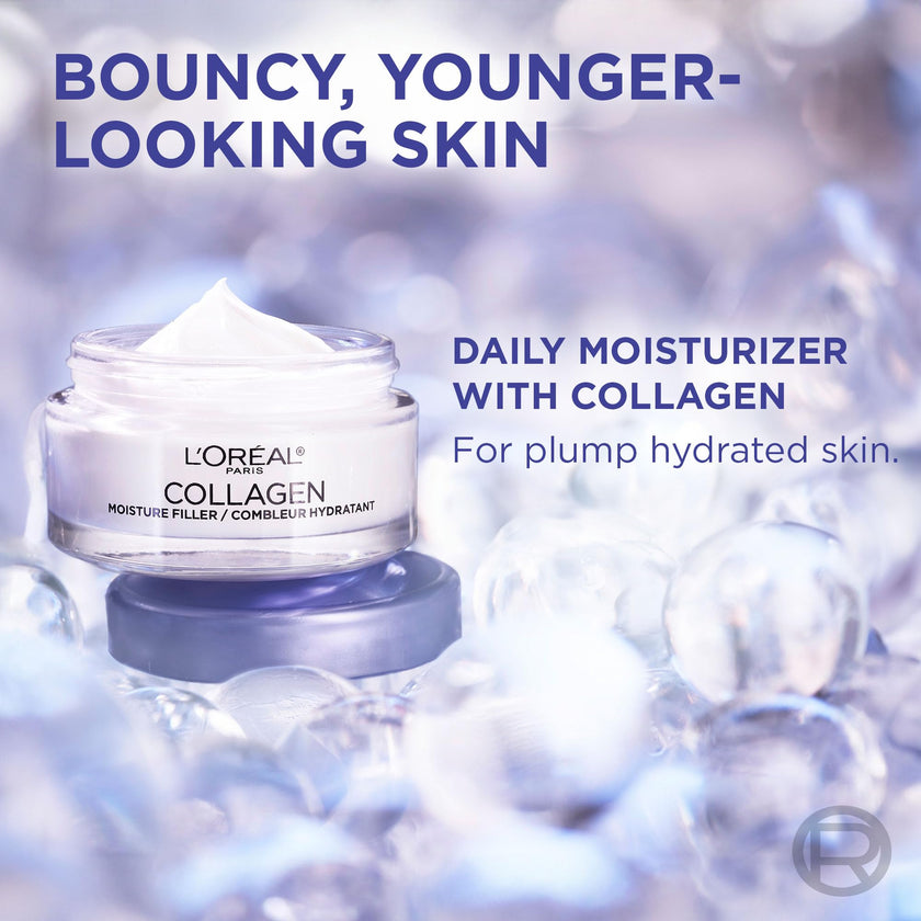L’Oréal Paris Anti-Aging Day Face Moisturizer and Night Moisturizer Face Cream, Korean Skincare Inspired, Glass Skin Hydrating Face Cream to Smooth Skin & Reduce Look of Wrinkles, Collagen Moisture Filler, 50 ml 🍁 All In One Marketplace Canada