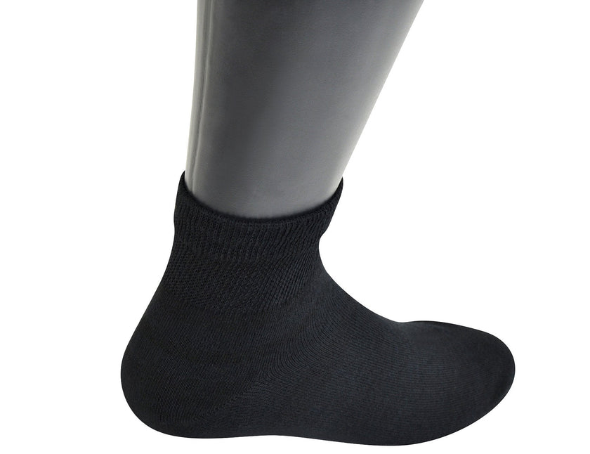 Yomandamor 5 Pairs Mens Bamboo Blend Cotton Ankle Extra-Wide Diabetic Socks with Seamless Toe(Size:10-13)(black) 🍁 All In One Marketplace Canada