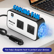 PiSFAU 200W Car Power Inverter, DC 12V to 110V AC Car Plug Adapter Outlet with 4 USB Fast Charging Port, Car Charger Cigarette Lighter Adapter for Laptop 🍁 All In One Marketplace Canada