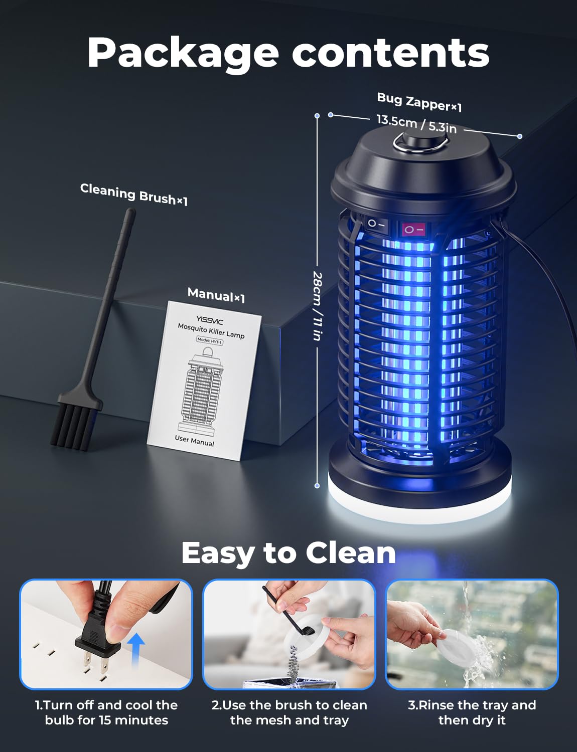 YISSVIC Bug Zapper Outdoor Indoor Waterproof Electric Mosquito Zapper 4200V Plug in for Kitchen Patio Courtyard Garden Camping 🍁 All In One Marketplace Canada