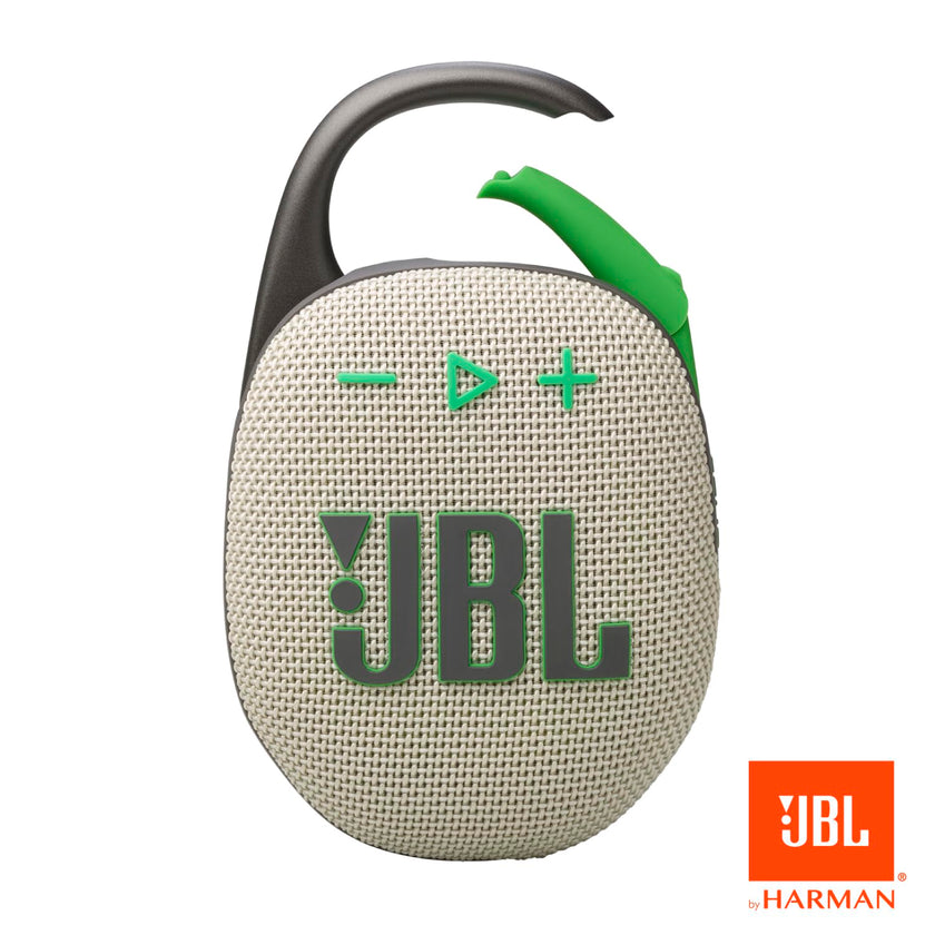 JBL Clip 5 - Ultra-Portable, Waterproof & Dustproof Bluetooth Speaker, Big Pro Sound with Punchy bass, Integrated Carabiner, Up to 12 Hours of Play, Made in Part with Recycled Materials (Sand) 🍁 All In One Marketplace Canada
